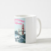 サンフランシスコ湾の旅行ポスター コーヒーマグカップ (正面右)