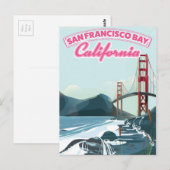サンフランシスコ湾の旅行ポスター ポストカード (正面/裏面)