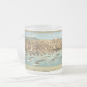 サンフランシスコ湾の艦隊の鳥瞰的な眺め、 フロストグラスマグカップ (正面左)