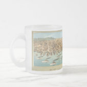 サンフランシスコ湾の艦隊の鳥瞰的な眺め、 フロストグラスマグカップ (左)