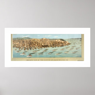 サンフランシスコ湾の艦隊を俯瞰する。 ポスター