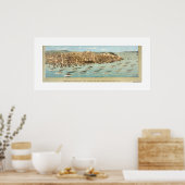 サンフランシスコ湾の艦隊を俯瞰する。 ポスター (キッチン)