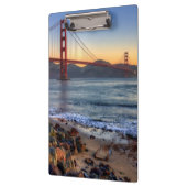 サンフランシスコ湾の道からのゴールデンゲートブリッジ クリップボード (左)