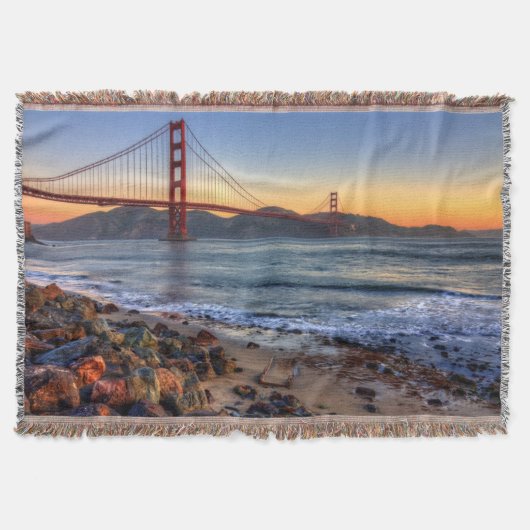サンフランシスコ湾の道からのゴールデンゲートブリッジ スローブランケット (正面)