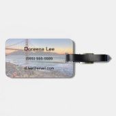 サンフランシスコ湾の道からのゴールデンゲートブリッジ ラゲッジタグ (裏面横)