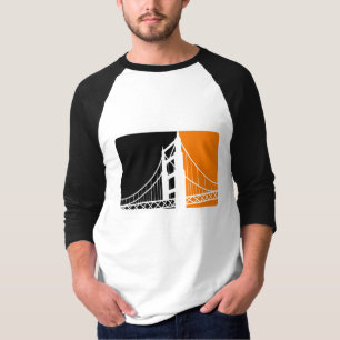 サンフランシスコ湾3/4の袖のRaglan Tシャツ