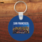 サンフランシスコ湾 – カリフォルニアの街並み キーホルダー (正面)