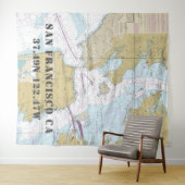 サンフランシスコ湾/マリン郡のCAのチャ航海のート タペストリー (インサイチュ(横))