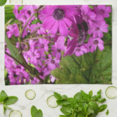 サンフランシスコ産の紫色の花 キッチンタオル (折り畳み)