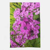 サンフランシスコ産の紫色の花 キッチンタオル (縦)