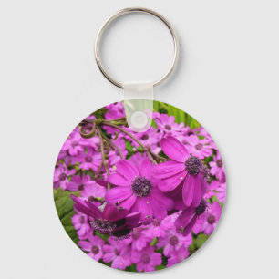 サンフランシスコ産の紫色の花 キーホルダー