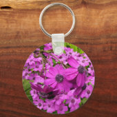 サンフランシスコ産の紫色の花 キーホルダー (裏面)