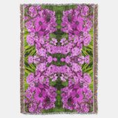 サンフランシスコ産の紫色の花 スローブランケット (正面縦)