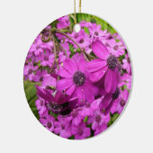サンフランシスコ産の紫色の花 セラミックオーナメント (左)