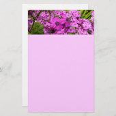 サンフランシスコ産の紫色の花 便箋 (正面/裏面)