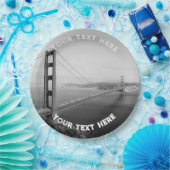 サンフランシスコ白黒カスタムゴールデンゲート ペーパープレート (パーティー)