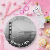 サンフランシスコ白黒カスタムゴールデンゲート ペーパープレート (パーティー)