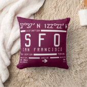 サンフランシスコ空港コード クッション (ブランケット)
