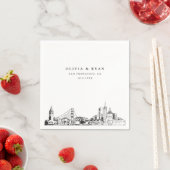 サンフランシスコ結婚のカクテルナプキン スタンダードカクテルナプキン (インサイチュ)