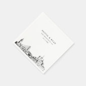 サンフランシスコ結婚のカクテルナプキン スタンダードカクテルナプキン (角)