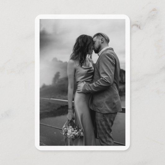 サンフランシスコ結婚のモダン詳細QRコード エンクロージャーカード (裏面)