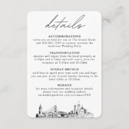 サンフランシスコ結婚の縦型詳細 エンクロージャーカード