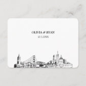 サンフランシスコ結婚のRSVP伝統的 Mealオプション エンクロージャーカード (裏面)