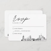 サンフランシスコ結婚RSVP伝統的 エンクロージャーカード (正面/裏面)
