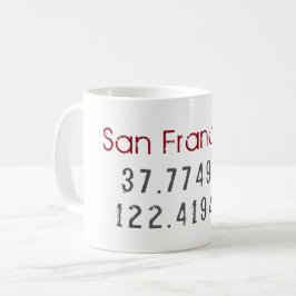 サンフランシスコ緯度経度 コーヒーマグカップ