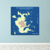 サンフランシスコ群島200年の海面上昇32インチ キャンバスプリント (インサイチュ (ウッドフロア))