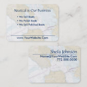 サンフランシスコ航海のグラフクリーン青タン 名刺 (正面/裏面)