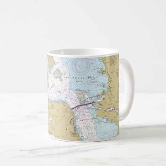 サンフランシスコ航海地図マグ コーヒーマグカップ (正面右)