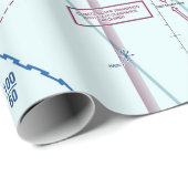 サンフランシスコ航空グラフギフトラップ ラッピングペーパー (ロールコーナー)