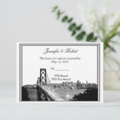 サンフランシスコ行き先結婚式の応答カード 出欠カード (スタンド正面)