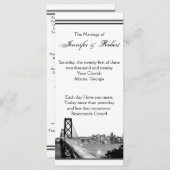 サンフランシスコ行き先結婚式プログラム プログラム (正面/裏面)