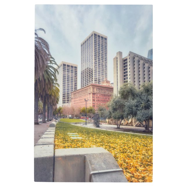 サンフランシスコ街並み秋 メタルプリント (正面)