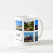サンフランシスコ観光アトラクションコラージュ#1マグ コーヒーマグカップ (正面右)