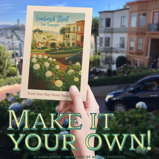 サンフランシスコ通りコットタワーGGBトラベル ポストカード