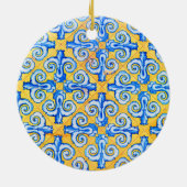 サンフランシスコ通りスペインの通り標識 セラミックオーナメント (裏面)