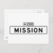 サンフランシスコ通り標識 ポストカード (正面/裏面)