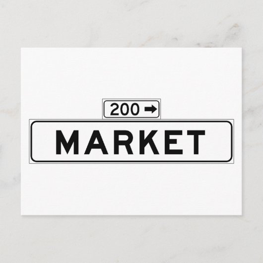 サンフランシスコ通り標識 ポストカード (正面)