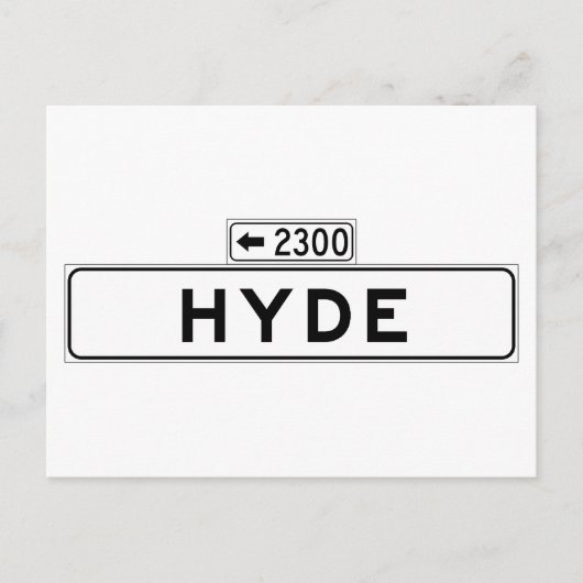 サンフランシスコ通り標識 ポストカード (正面)