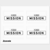 サンフランシスコ通り標識 長方形シール (シート)