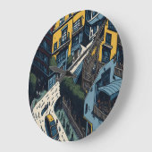サンフランシスコ通り ラージ壁時計 (傾斜)