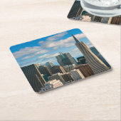 サンフランシスコ金融地区スカイライン スクエアペーパーコースター (アングル)