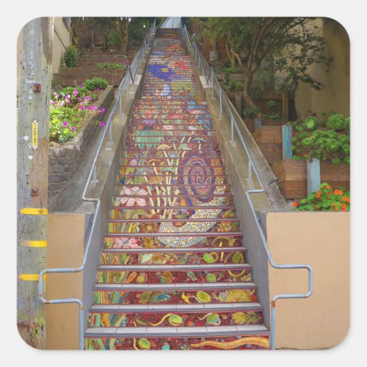 サンフランシスコ隠しガーデンステップス#2シール スクエアシール (正面)