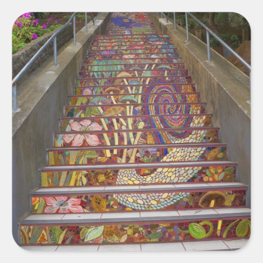 サンフランシスコ隠しガーデンステップス#3シール スクエアシール (正面)