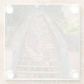 サンフランシスコ隠しガーデンステップ#1ガラスコースター ガラスコースター (裏面)