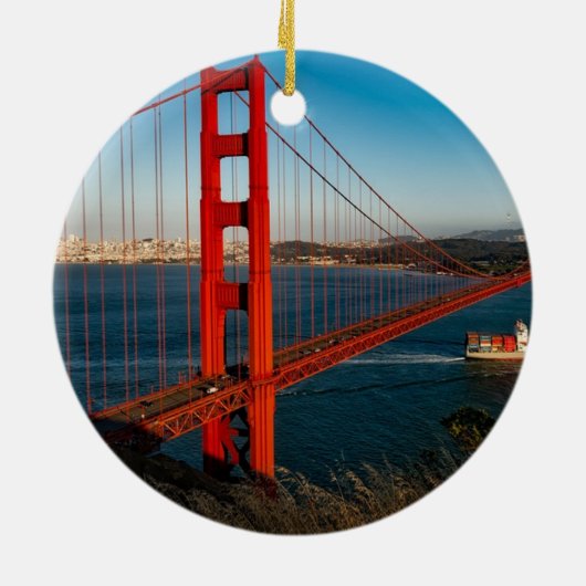 サンフランシスコ風光明媚なオーナメント セラミックオーナメント (裏面)