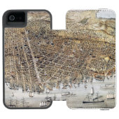 サンフランシスコ1878年の眺め INCIPIO iPhoneウォレットケース (フォリオ Open)